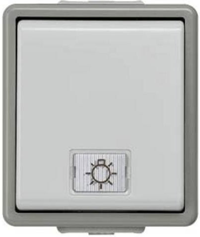 Siemens DELTA Wechselschalter IP44 Aufputz dunkelgrau/hellgrau 10A 250V B: 66 mm, H: 75 mm - Bild 1