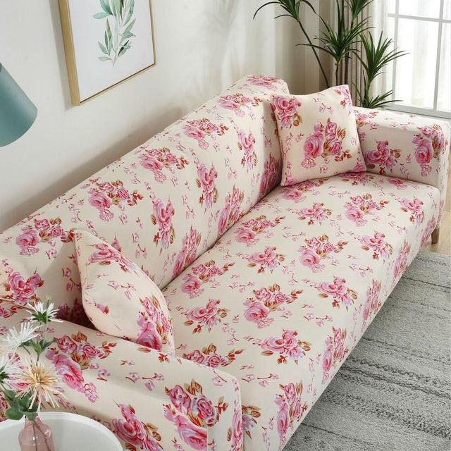 Elastischer Sofabezug von Yiran Furniture für 1-Sitzer, Jacquard-Strick mit Baumwolle und Elasthan, Breite: 90-140 cm - Bild 1