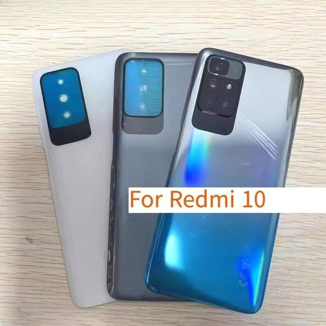 Xiaomi Redmi 10 Akku-Rückabdeckung mit Kameraobjektiv in Schwarz - Bild 1