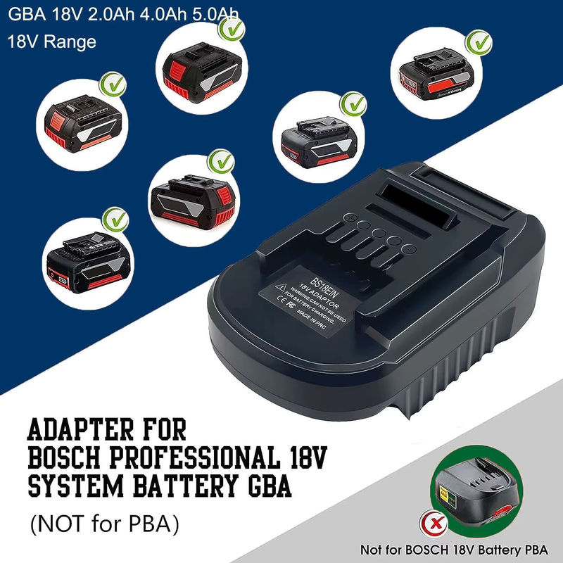 Bosch Batterieadapter für 18V GBA Li-Ionen-Akkus, schwarzer Konverter für E-Inhell 18V Lithium-Akku-Elektrowerkzeuge und Bohrmaschinen - Bild 4