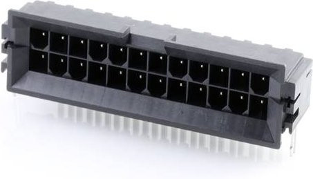Molex Stiftgehäuse-Platine mit 24 Polen in Schwarz (438100099) - Bild 1