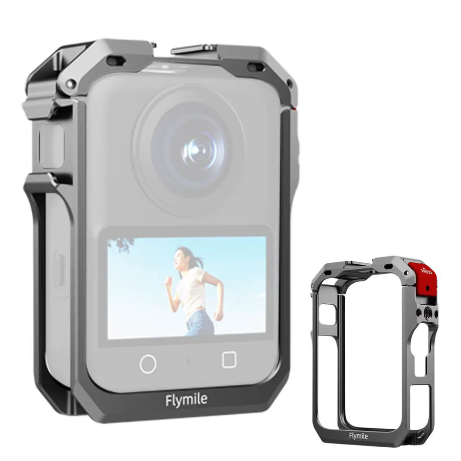 DJI OSMO 360 Panorama Kamera Metall Kaninchen Käfig Schutzrahmen Expansion Case in Grau - Bild 3