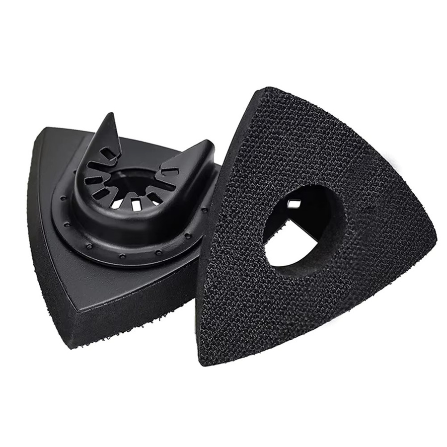 4er-Set Dreieckige Schleifpads für Oszillierende Multi-Tools, Durchmesser: 80 mm, Farbe: Schwarz - Bild 5