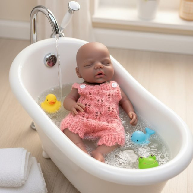 Aizwa Reborn Baby Puppe, Mädchen, Silikon, 10 Zoll - Bild 1