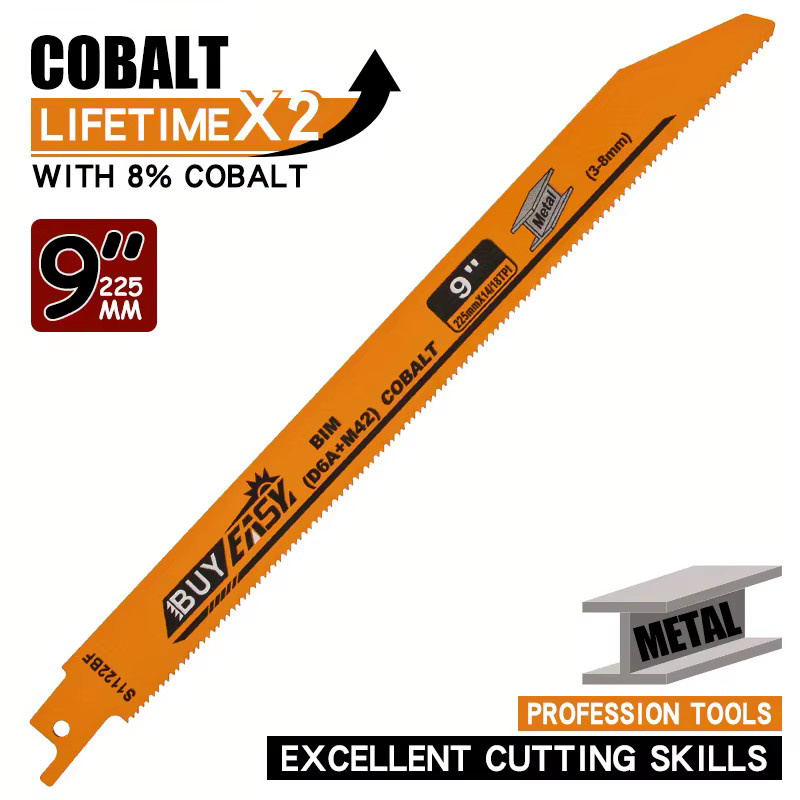6-teiliges Bimetall-Säbelsägeblatt-Set für Metall, Holz und Kunststoff in Orange - Bild 5