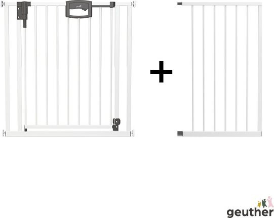 Geuther Tür- und Treppenschutzgitter Easylock Plus zum Klemmen aus Metall in Anthrazit oder Weiß - Bild 1