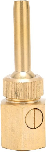 Verstellbare Springdüse mfySpace aus Messing mit Innengewinde und Ventil in Beige und Gold für den Teich, 25mm - Bild 1