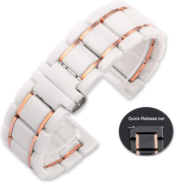 Freesh Uhrenarmband Keramik, Weiß, Unisex, 18 mm - Bild 1