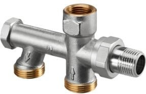 Oventrop Einrohr-Anschlussstück Uno DN 15 x G 3/4 AG aus Messing in Silber - Bild 1