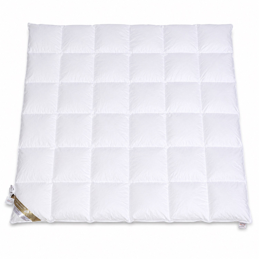 Betten Hofmann Premium Daunendecke aus 100% Gänseflaum, Winterbett, B/T: 200 x 200 cm, Höhe: 8 cm, Weiß - Bild 1