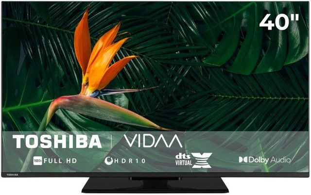 Toshiba 40LV3F63DA Smart-TV mit LED-Technik in Schwarz, 100 cm (40 Zoll), Full HD, Sprachsteuerung, Wi-Fi, Bluetooth und DVB-T2/DVB-C/DVB-S2 - Bild 1