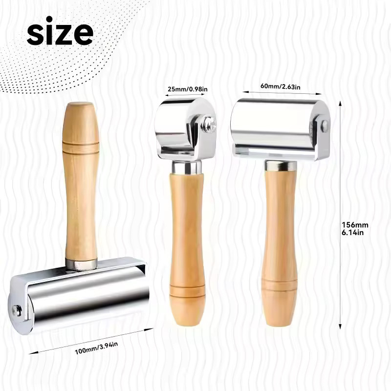 Leder-Laminierroller für Handwerk und DIY in Silber - Bild 2