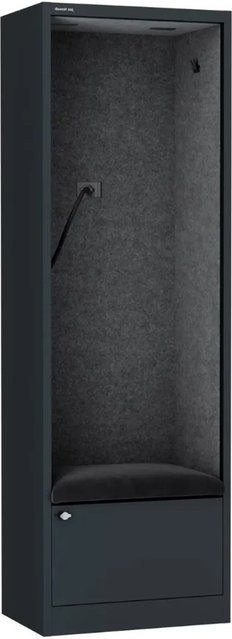 JAN NOWAK Akustikkabine SALLY Telefonkabine mit Schalldämmung, Farbe: Anthrazit-Dunkelgrau, H x B x T: 185 x 60 x 40 cm - Bild 1