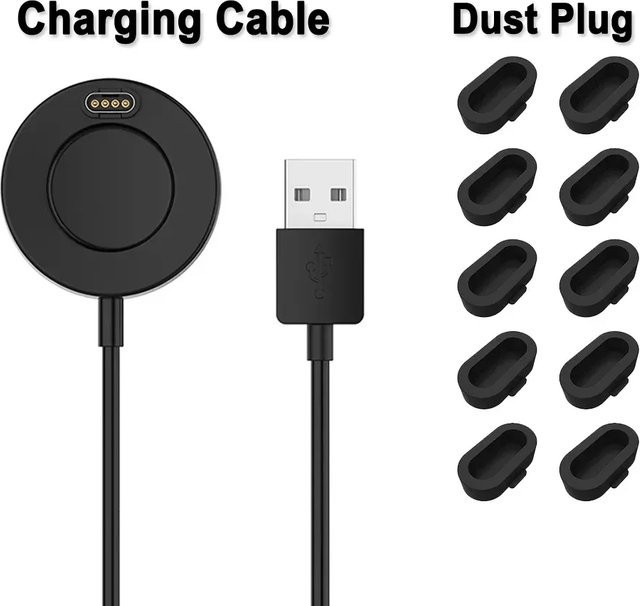 QCTOG USB-C Dock Ladegerät für Garmin Smartwatches in Schwarz - Bild 1