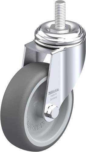 Blickle LKRA-PATH 101G-GS12 Lenkrolle aus verzinktem Stahl und Kunststoff, Grau, Rad-Durchmesser: 100 mm, Tragfähigkeit: 120 kg - Bild 1
