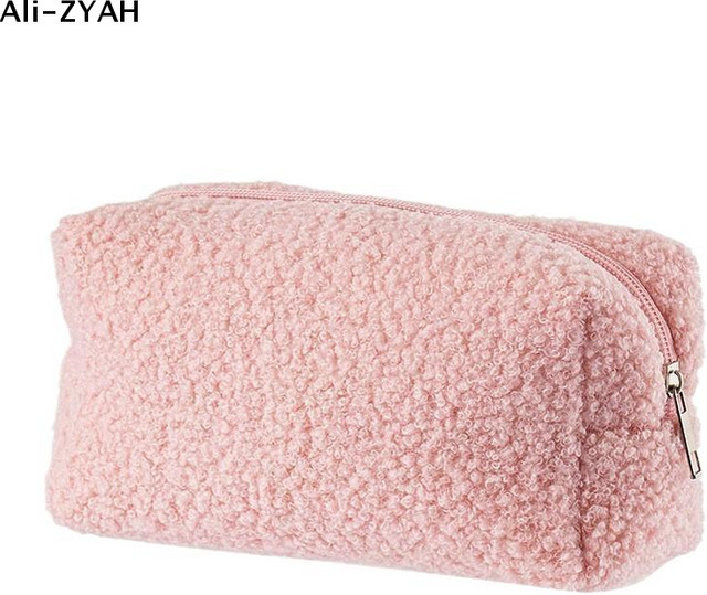 JETTING Plüsch-Federmäppchen mit Reißverschluss für Schüler in Beige oder Pink, B: 20 cm - Bild 1