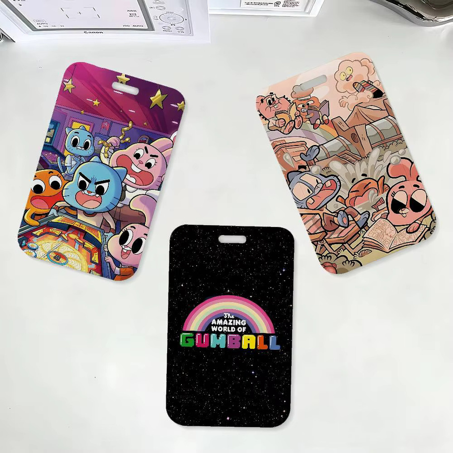 G-GUMBALL Ausweishalter mit Umhängeband für Schule und Büro, Mehrfarbig - Bild 3