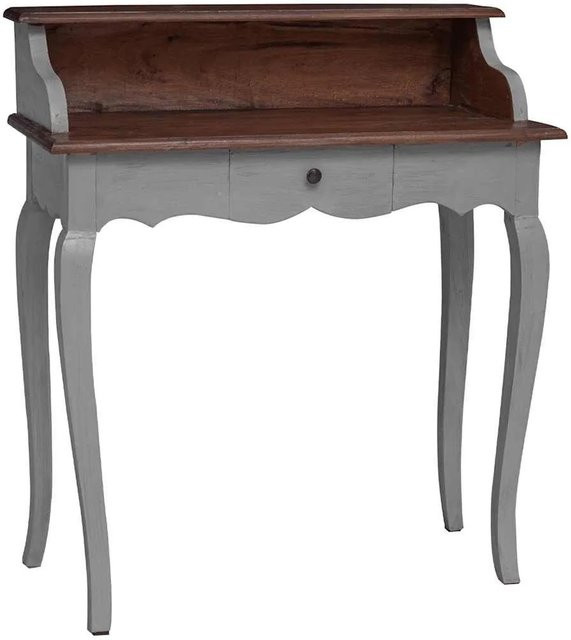 vidaXL Schreibtisch aus massivem Mahagoniholz in Braun im Vintage-Design, B/T/H: 80 x 40 x 92 cm - Bild 1