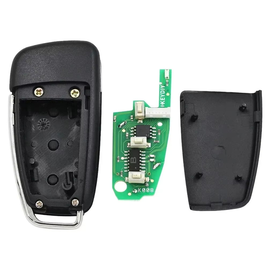 KEYDIY KD B02 Universal-Auto-Fernschlüssel mit 3 Tasten und Metallknopf in Schwarz für Audi A6L Style B-Serie, kompatibel mit KD900 und KD900+ sowie KD-X2 - Bild 3