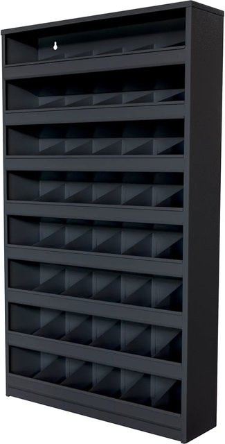 PROREGAL Schüttenregal mit 48 Fächern zur Wandbefestigung in Anthrazit, H x B x T: 85 x 50 x 12,5 cm - Bild 1