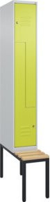 C+P Z-Spind Classic PLUS Sitzbank mit 2 Fächern und Zylinderschloss, Sitzfläche aus Buche-Hartholz, B/T/H: 212,0 x 30,0 x 81,5 cm - Bild 1