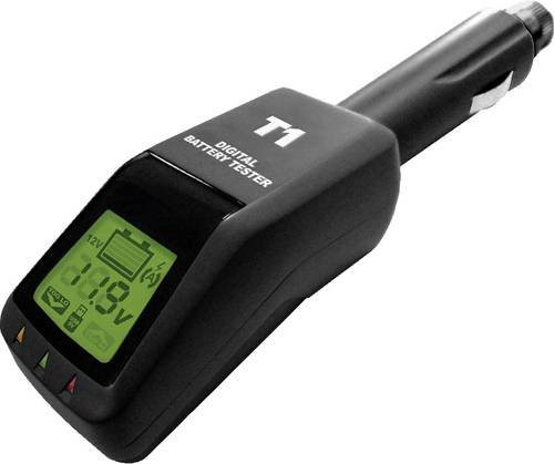 Helvi T1 Batterieüberwachung Kfz-Batterietester mit USB-Anschluss in Schwarz B/T/H: 90 x 55 x 30 mm - Bild 1