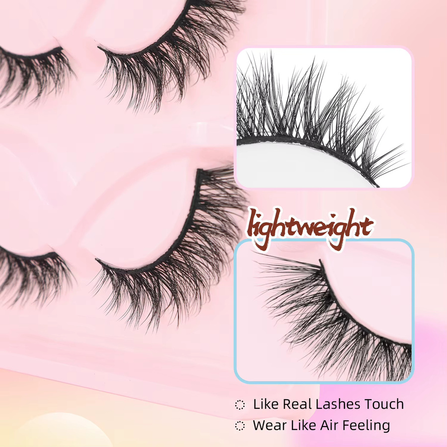 Batownly Künstliche Wimpern, Black, 5 Paar, Unisex - Bild 2