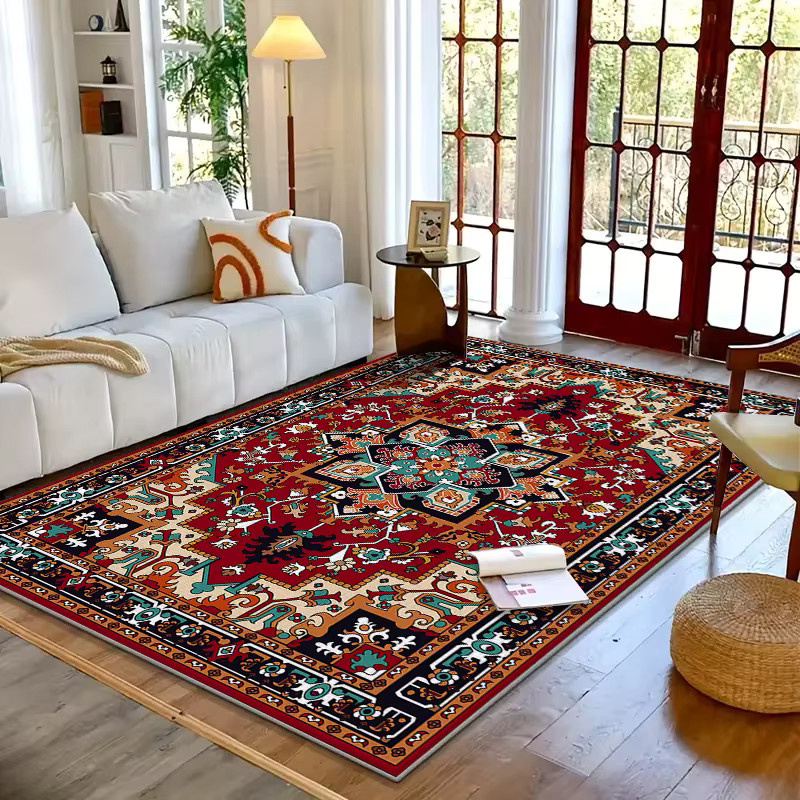 VIKAMA Luxuriöser böhmischer Kristallbereichsteppich in Multicolour, orientalischer Tieffloorteppich für Wohnzimmer, Schlafzimmer oder Küche, B/T/H: 60 x 40 x 40 cm - Bild 1