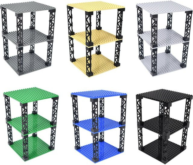 Supfy Bausteine Grundplatte, 3-teiliges Set, Weiß - Bild 1