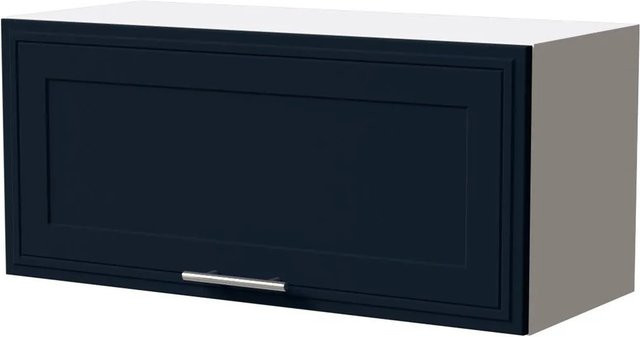Feldmann-Wohnen Klapphängeschrank Salo W4B/80 in Weiß und Indigo Matt mit Gasdruckdämpfer, B/H/T: 80 x 36 x 32,5 cm - Bild 1