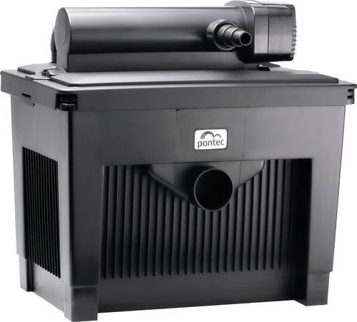 Pontec MultiClear Set 20000 Durchlauf-Filter mit UVC-Klärgerät in Schwarz - Bild 1