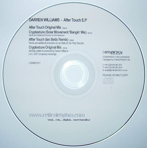 Darren Williams - After Touch E.P. CD aus dem Genre Electronic von Conspiracy Recordings (2007) - Bild 1
