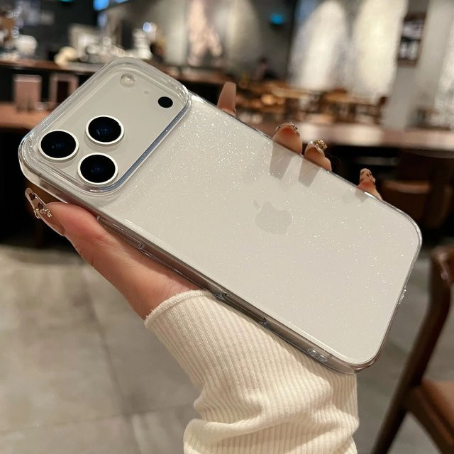 Transparente Bling-Glitzer Handyhülle für Apple iPhone 17, 16, 15, 14, 13, 12 Pro Max stoßfest mit glänzendem Design - Bild 1