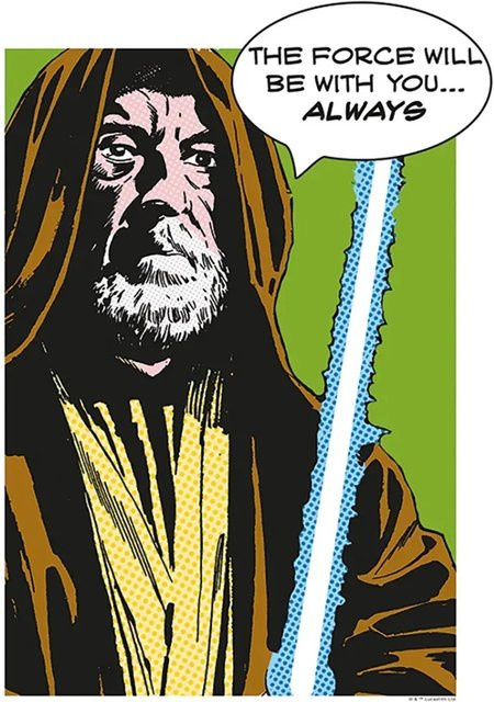 Komar Star Wars Wandbild Obi Wan Paper Poster Multicolor B: 30 cm, H: 40 cm - Bild 1