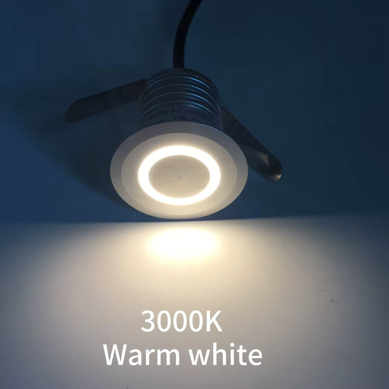 YELEDWAY LED Einbauleuchte IP67 für Garten und Treppen, weißer runder Bodenstrahler mit 1W, wasserdichter Unterflur-Scheinwerker für Außenbereiche - Bild 4