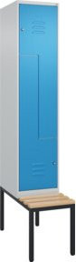 C+P Z-Spind Classic PLUS Sitzbank mit 2 Fächern und Zylinderschloss, Sitzfläche aus Buche-Hartholz, B/T/H: 212,0 x 40,0 x 81,5 cm - Bild 1