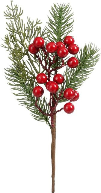 Mica Decorations Beeren Stecker in Rot für die Weihnachtszeit, Höhe: 25 cm - Bild 1
