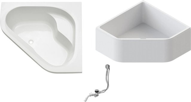 OTTOFOND Eckwannen-Set Ancona in Weiß, B/T/H: 135 x 135 x 58 cm - Bild 1