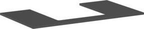 Hansgrohe Konsole Xilesa E mit Ausschnitt in Schiefergrün Matt, B: 98 cm, T: 55 cm - Bild 1