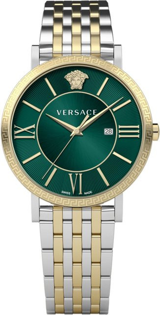 Versace Herrenuhr, Quarz, Edelstahl, Grün, 42 mm, 5 ATM - Bild 1