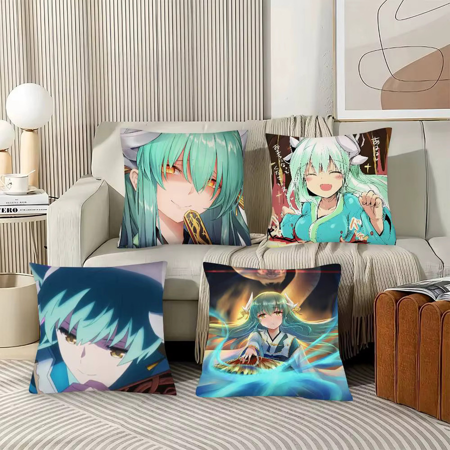 Kiyohime Fate Anime Girl Kissenbezug, quadratischer Kissenbezug in Multicolour, B/B: 40 x 40 cm - Bild 2