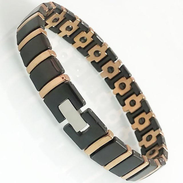 TrustyLan Jewelry Armband, Edelstahl, Schwarz, Unisex, 20 cm - Bild 1