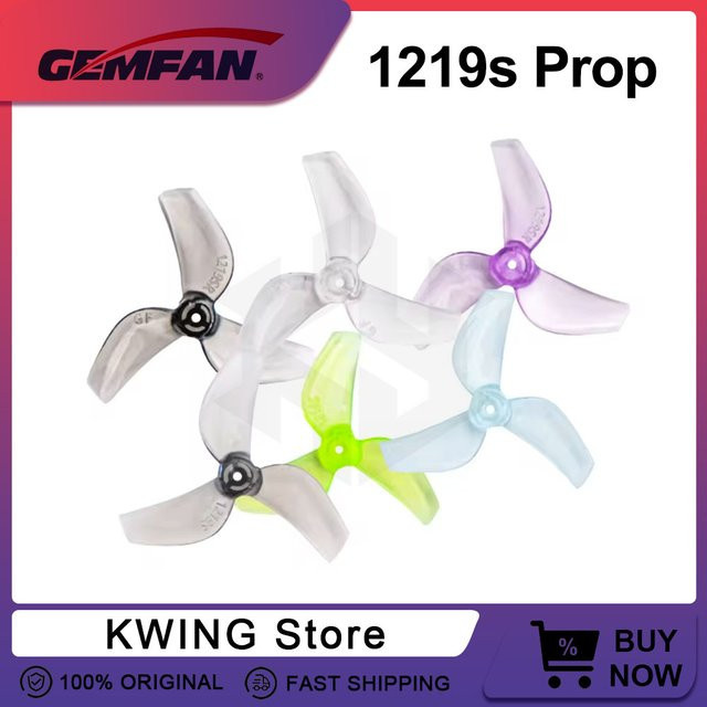 Gemfan 1219S 3-Blatt Ultraleichtpropeller, 12 Paar, Lila, Kunststoff - Bild 1