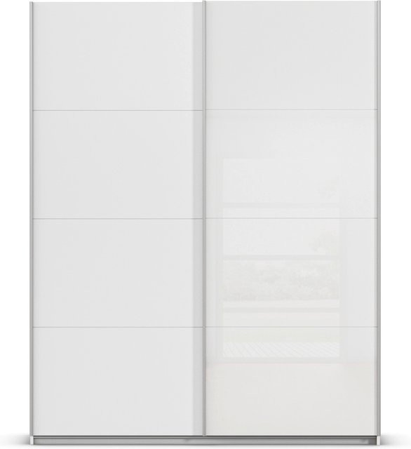 RAUCH Quadra Schwebetürenschrank mit Glaselementen in Weiß und Orange, B/H: 181 x 230 cm - Bild 1