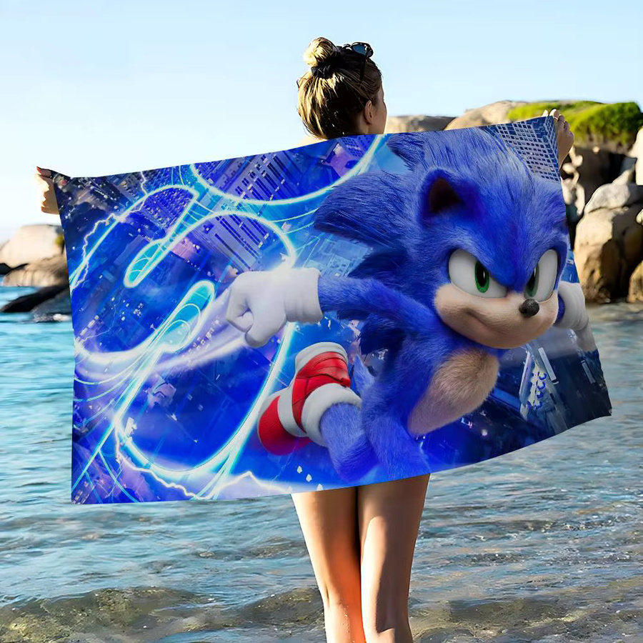 Potdemiel Mikrofaser-Strandtuch mit Anime-Motiv, schnelltrocknend und saugfähig für Yoga, Schwimmen oder Wandern - Bild 3