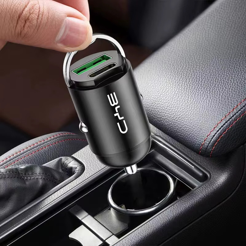 Mini-Autoladegerät für BYD Modelle mit USB-C Schnellladefunktion, 12-24V Zigarettenanzünder, Schwarz - Bild 4