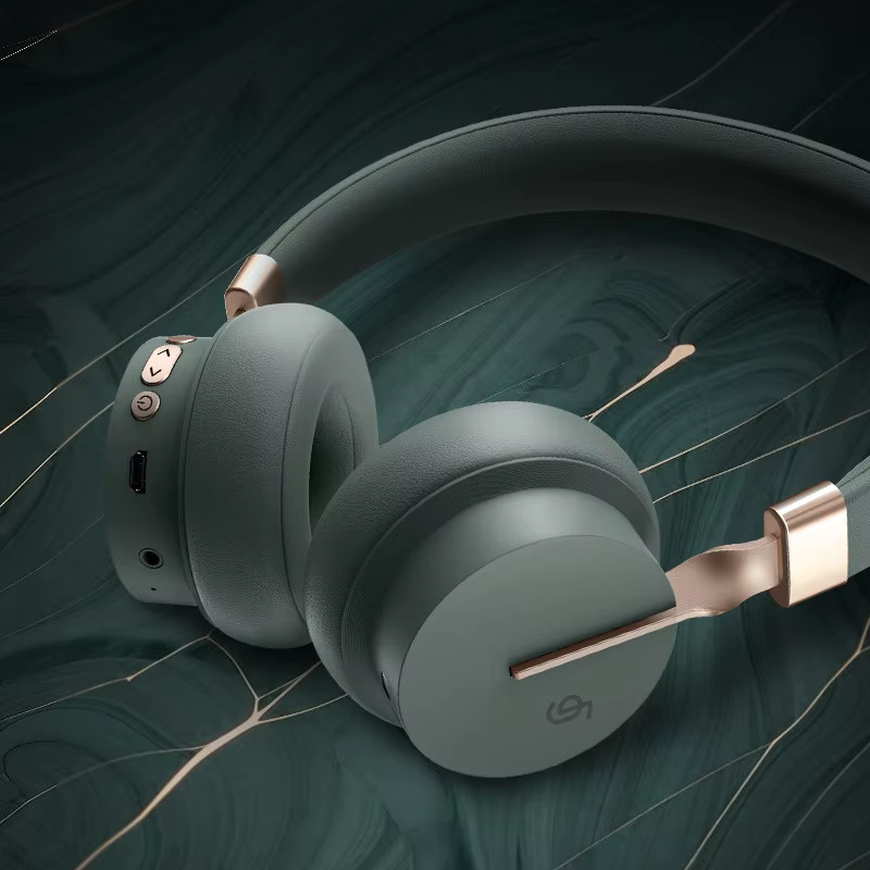 Fingertime P3 Bluetooth Gaming Headset mit Mikrofon und Geräuschunterdrückung, 50 Stunden Akkulaufzeit, Schwarz/Grün, 3,5mm Aux Anschluss - Bild 3