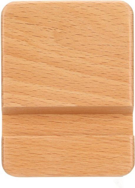 mfySpace Holz-Handyhalter Smartphone-Ständer in Braun für Schreibtisch und universelle Nutzung - Bild 1