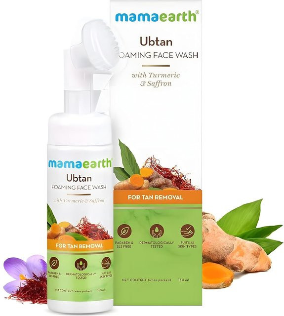 Mamaearth Ubtan Gesichtswaschgel mit Kurkuma & Safran, 150 ml, Unisex - Bild 1