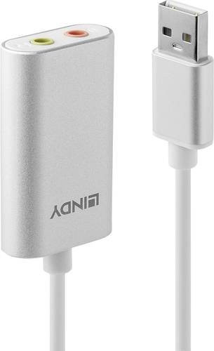 Lindy Audio Konverter USB Typ A auf 3,5 mm Klinke in Silber - Bild 1